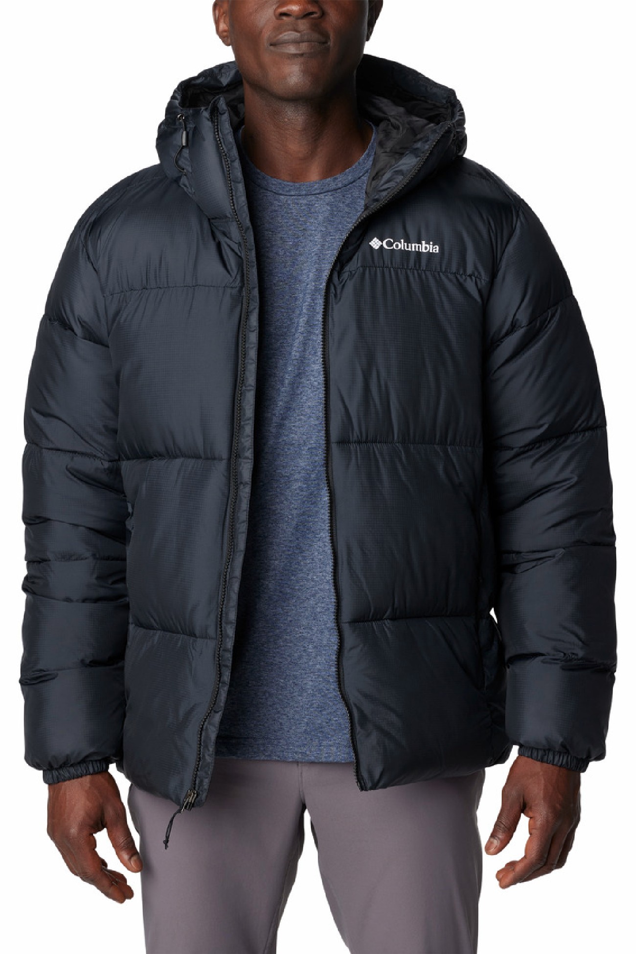 Куртка чоловіча Columbia Puffect™ Hooded Jacket чорна 2008414-010 изображение 5