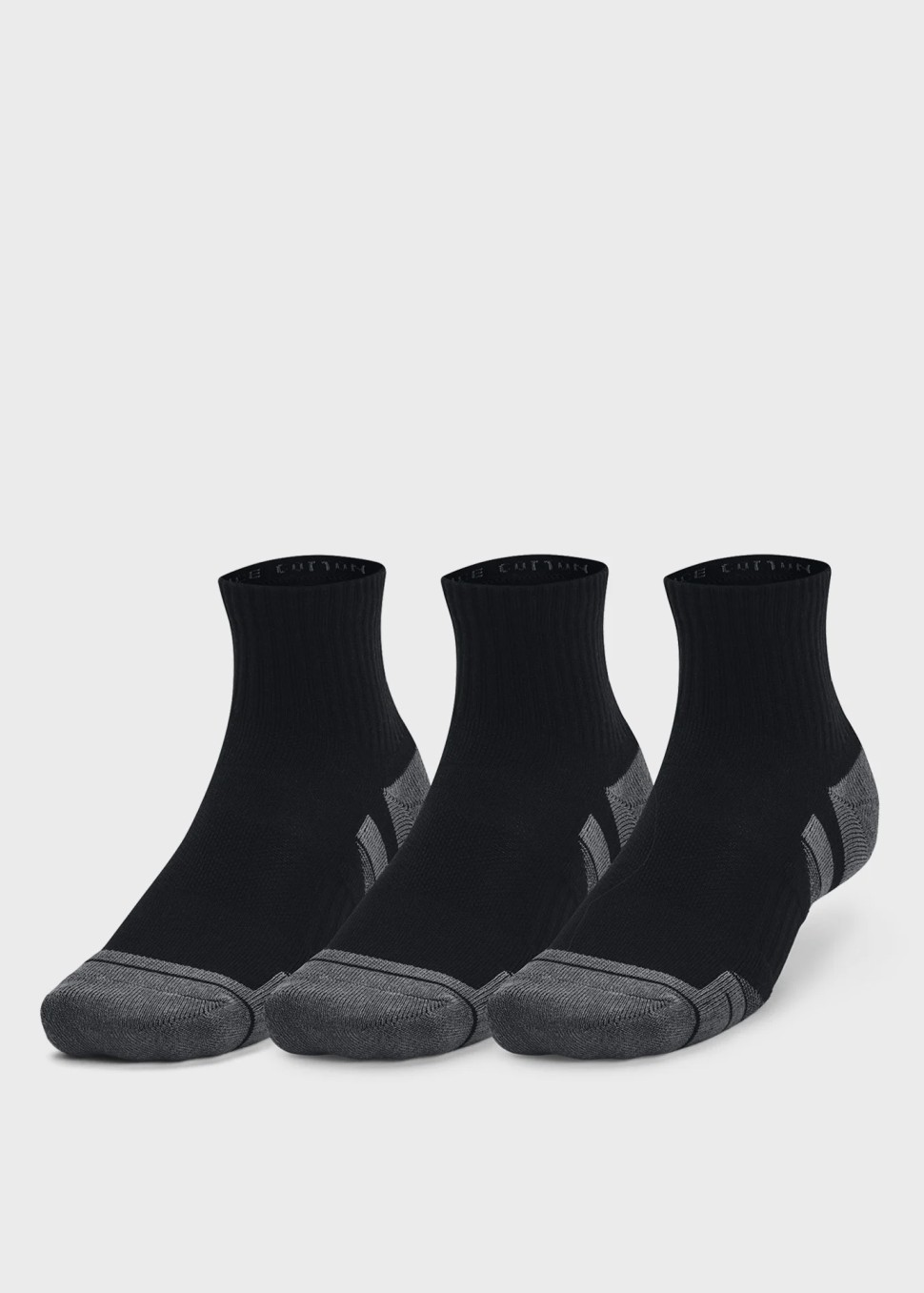 Шкарпетки Under Armour UA Performance Cotton 3p Qtr чорні 1379528-001 — фото 2
