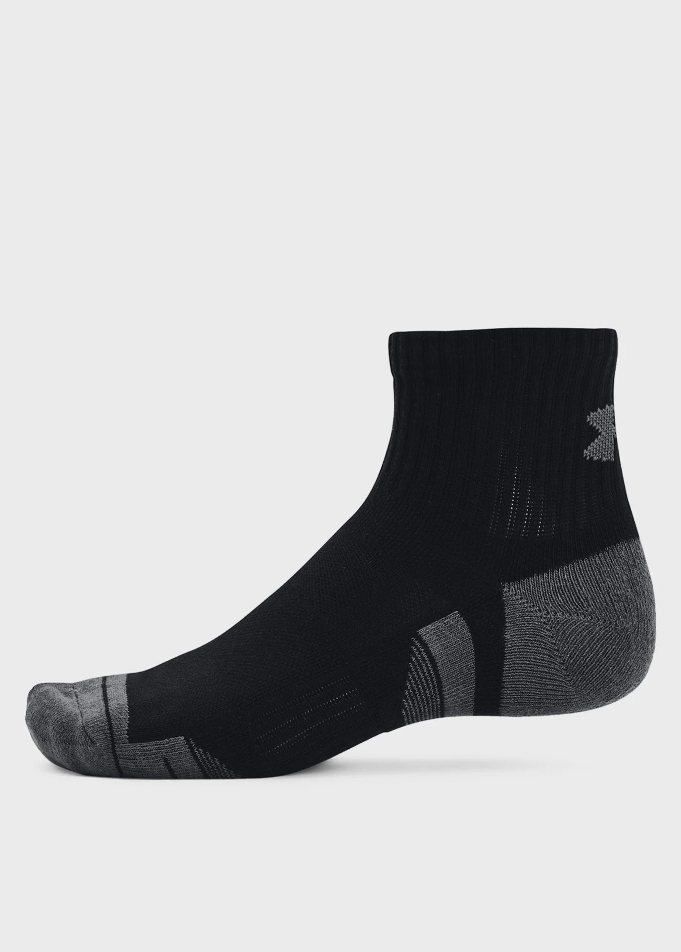 Носки  Under Armour UA Performance Cotton 3p Qtr черные 1379528-001 изображение 3