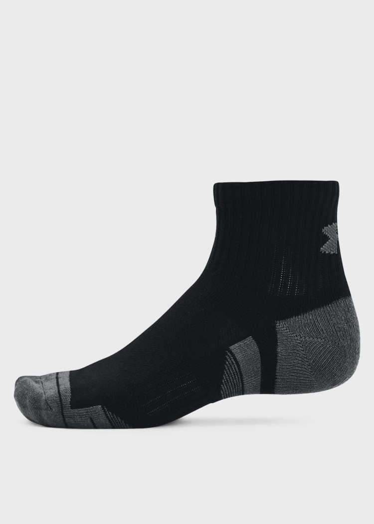 Шкарпетки  Under Armour UA Performance Cotton 3p Qtr чорні 1379528-001 изображение 3