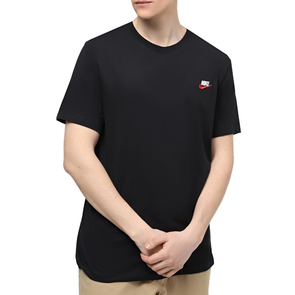 Футболка мужская Nike M NSW CLUB DT TEE черная FD1184-011 изображение 1