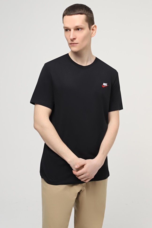 Футболка мужская Nike M NSW CLUB DT TEE черная FD1184-011 изображение 2