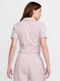 Футболка жіноча Nike W NSW ESSNTL SS POLO CRP TOP бежева DV7884-019 изображение 3
