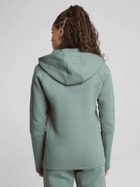 Толстовка женская Puma EVOSTRIPE Full-Zip Hoodie зеленая 68505030 изображение 3