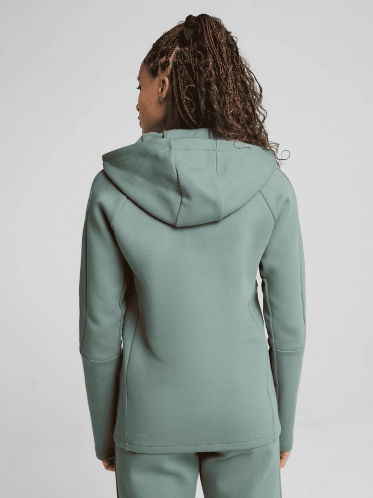 Толстовка женская Puma EVOSTRIPE Full-Zip Hoodie зеленая 68505030 изображение 3