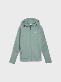 Толстовка женская Puma EVOSTRIPE Full-Zip Hoodie зеленая 68505030 изображение 7