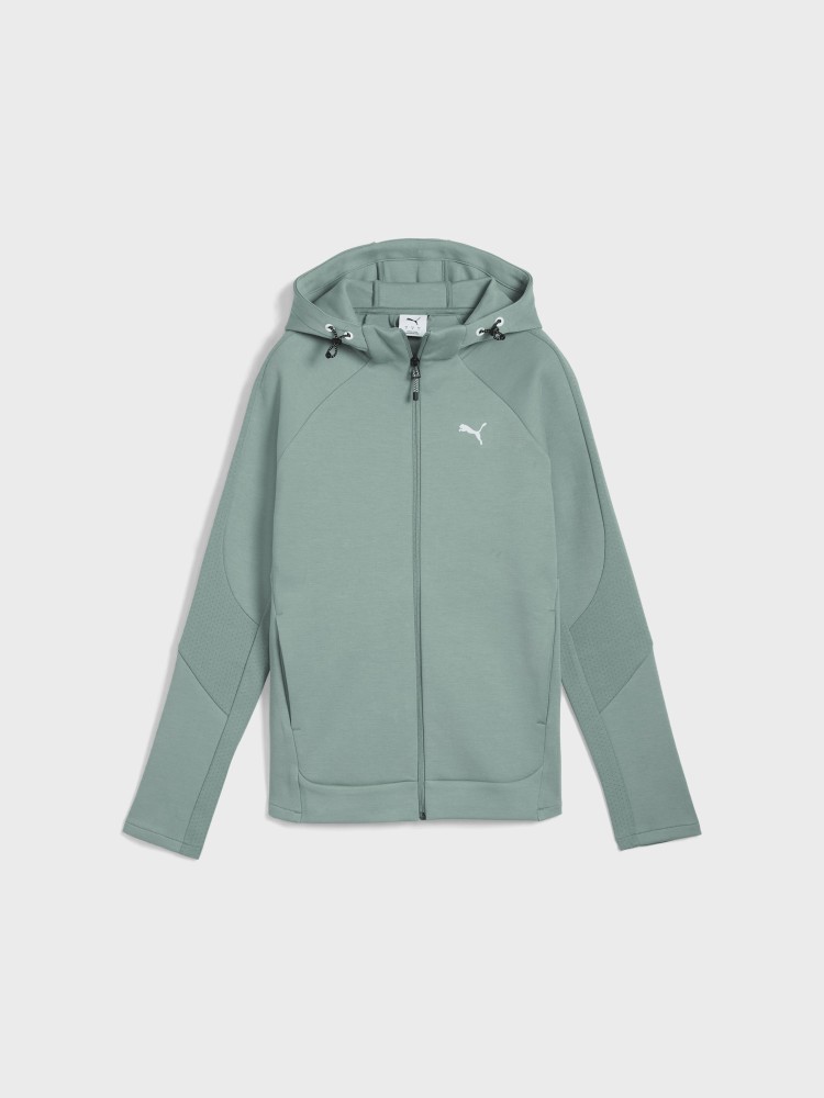 Толстовка женская Puma EVOSTRIPE Full-Zip Hoodie зеленая 68505030 изображение 7