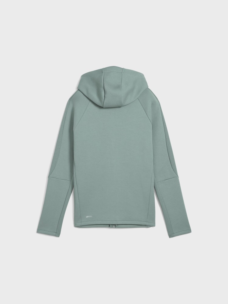 Толстовка женская Puma EVOSTRIPE Full-Zip Hoodie зеленая 68505030 изображение 8