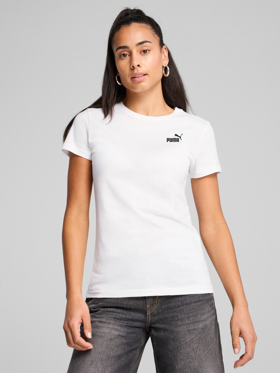 Футболка жіноча Puma ESS Small No. 1 Logo Tee біла 68237202 — фото 2