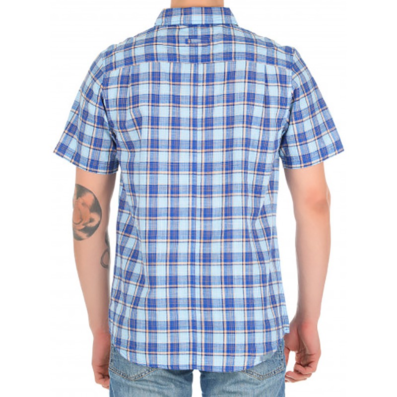 Рубашка мужская Columbia Leadville Ridge YD Short Sleeve Shirt синяя 1772125-412 — фото 2