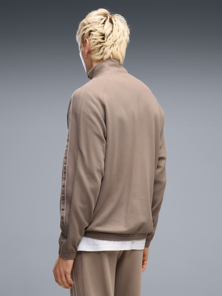 Толстовка мужская Puma CLASS Relaxed Material Track Jacket бежевая 69429881 изображение 3