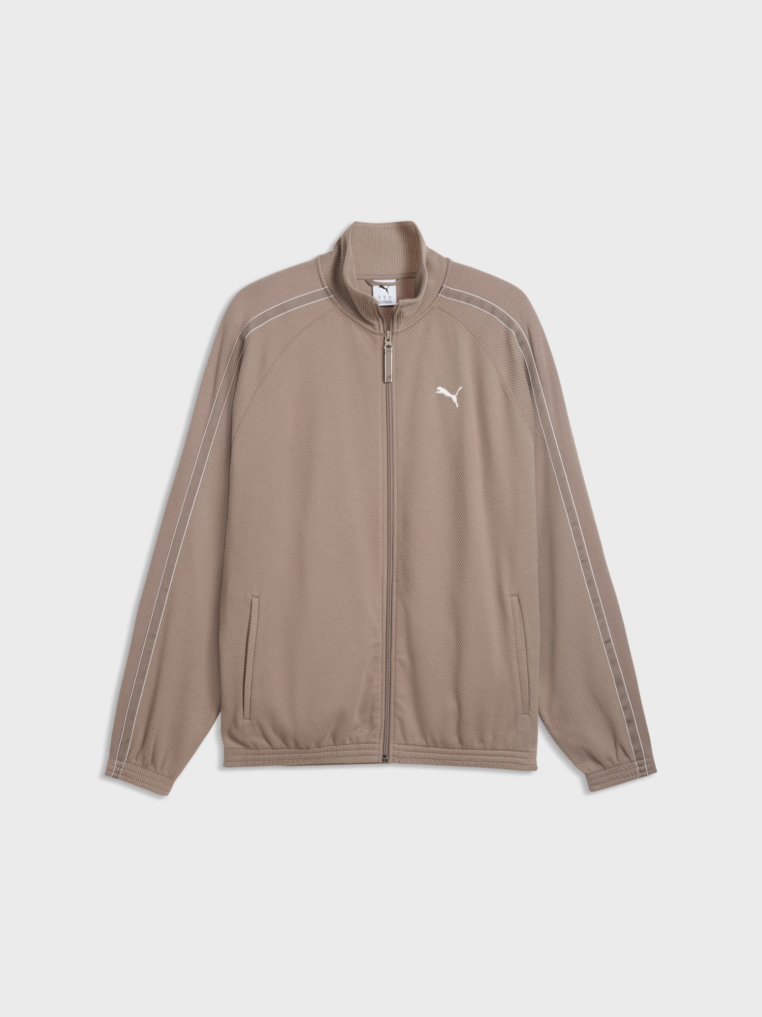 Толстовка мужская Puma CLASS Relaxed Material Track Jacket бежевая 69429881 изображение 5