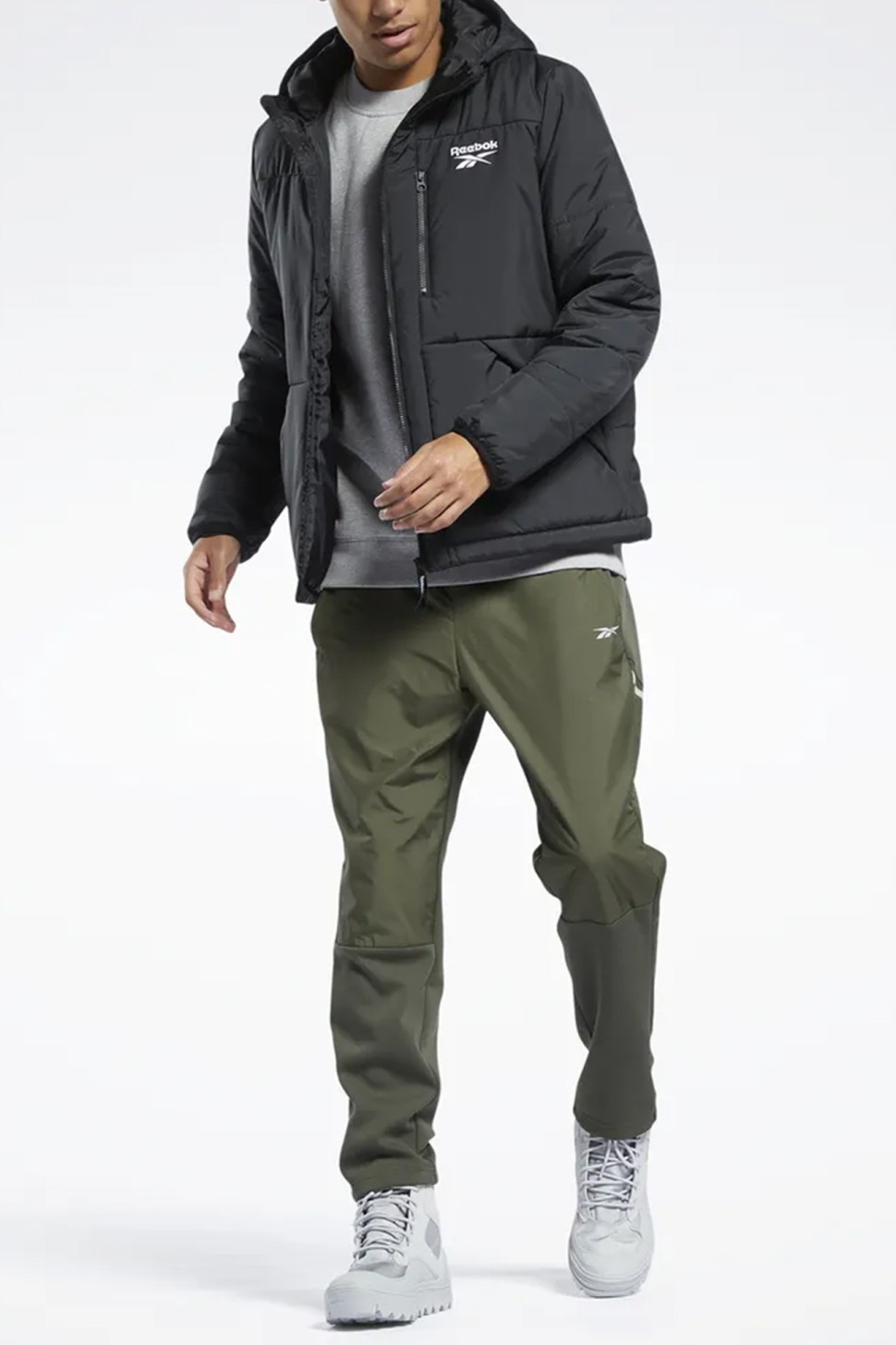 Куртка чоловіча Reebok Ow Tw+Grphn Pad Jck чорна GU5741 — фото 2