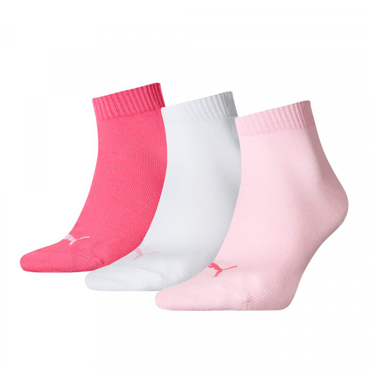 Шкарпетки (3 пари) жіночі Puma Quarter Plain 3P рожеві 90697809 
