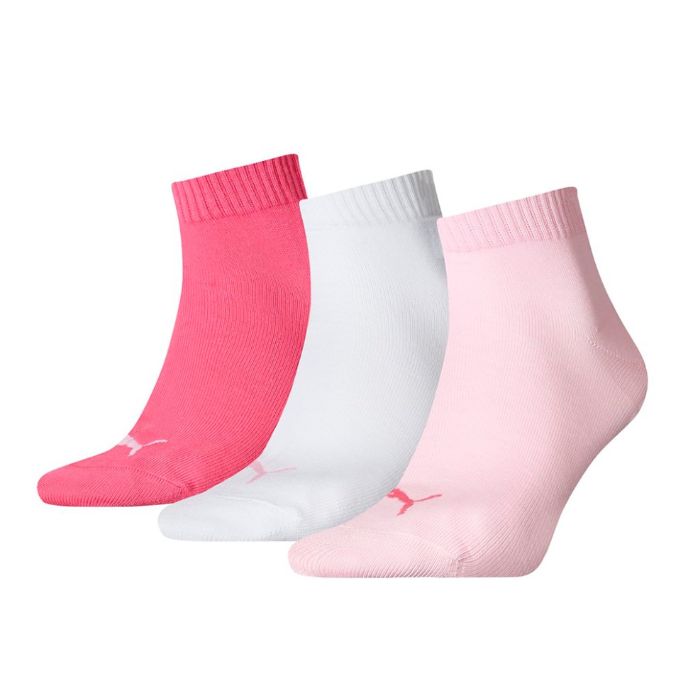 Шкарпетки (3 пари) жіночі Puma Quarter Plain 3P рожеві 90697809 изображение 1