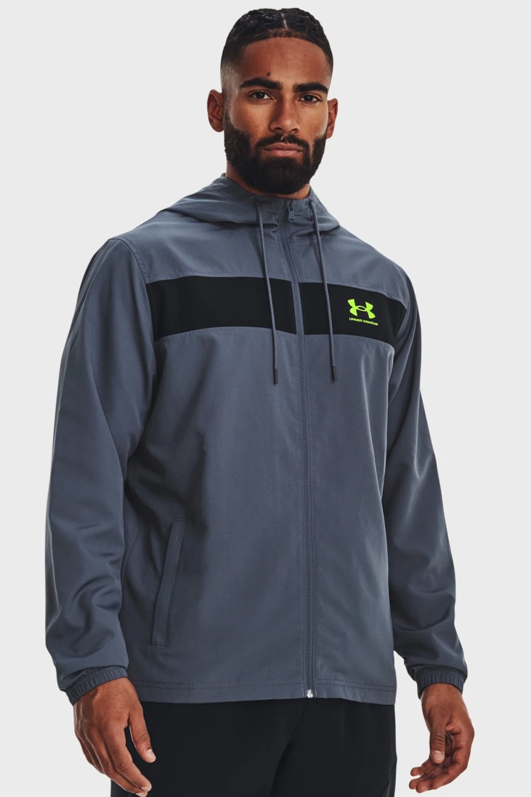 Ветровка мужская Under Armour UA SPORTSTYLE WINDBREAKER серая 1361621-044 изображение 2
