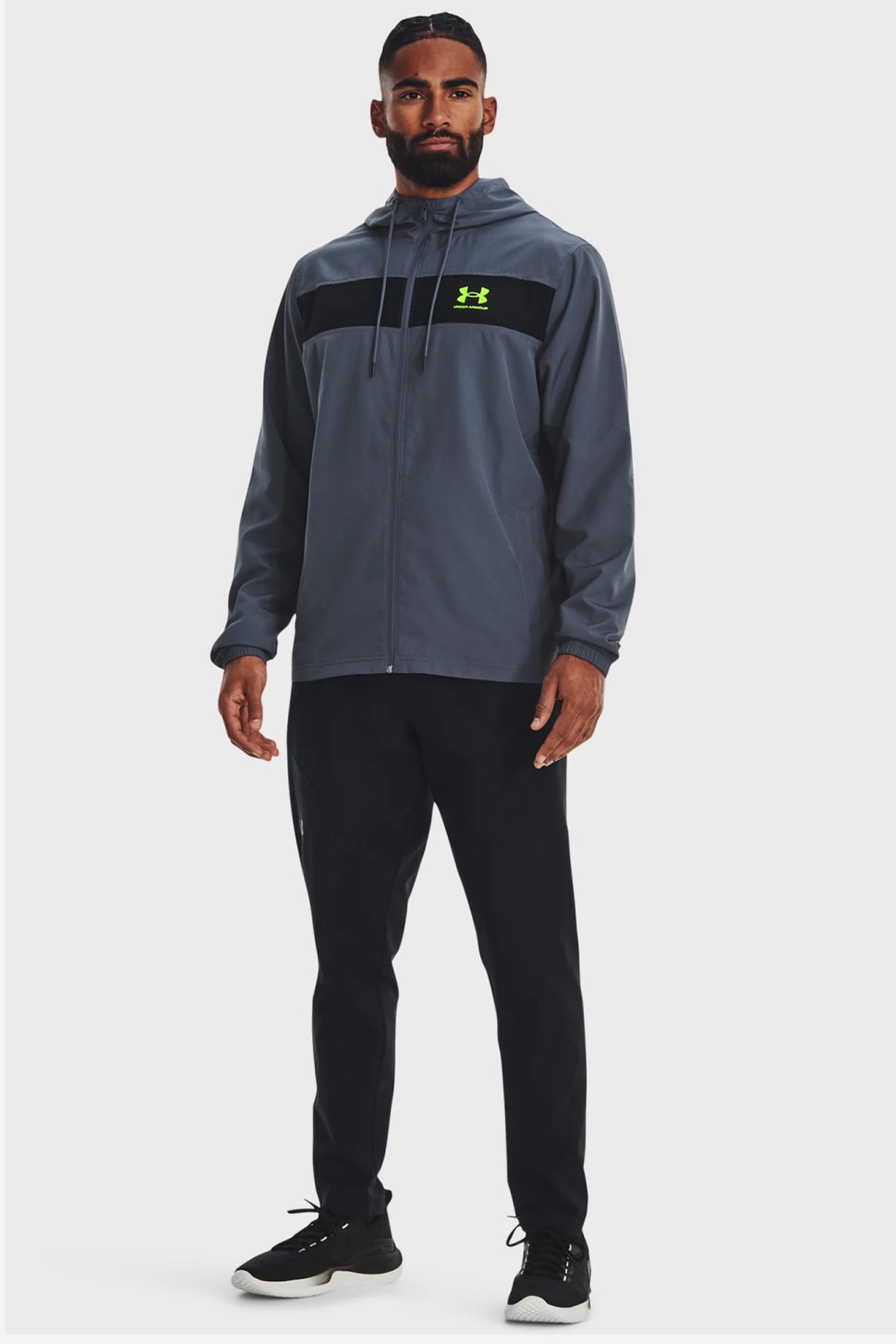 Вітровка чоловіча Under Armour UA SPORTSTYLE WINDBREAKER сіра 1361621-044 — фото 3