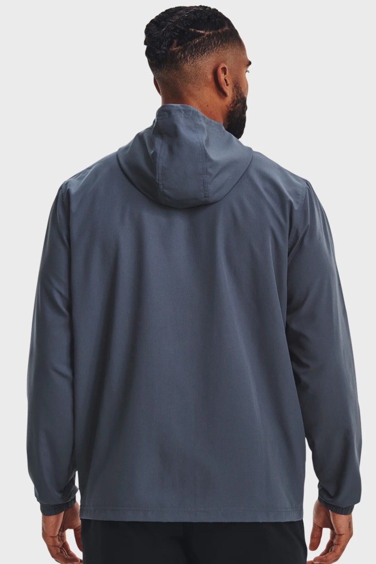 Ветровка мужская Under Armour UA SPORTSTYLE WINDBREAKER серая 1361621-044 изображение 4