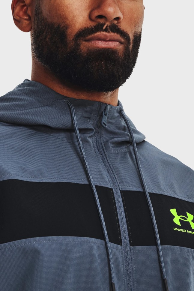 Ветровка мужская Under Armour UA SPORTSTYLE WINDBREAKER серая 1361621-044 изображение 5