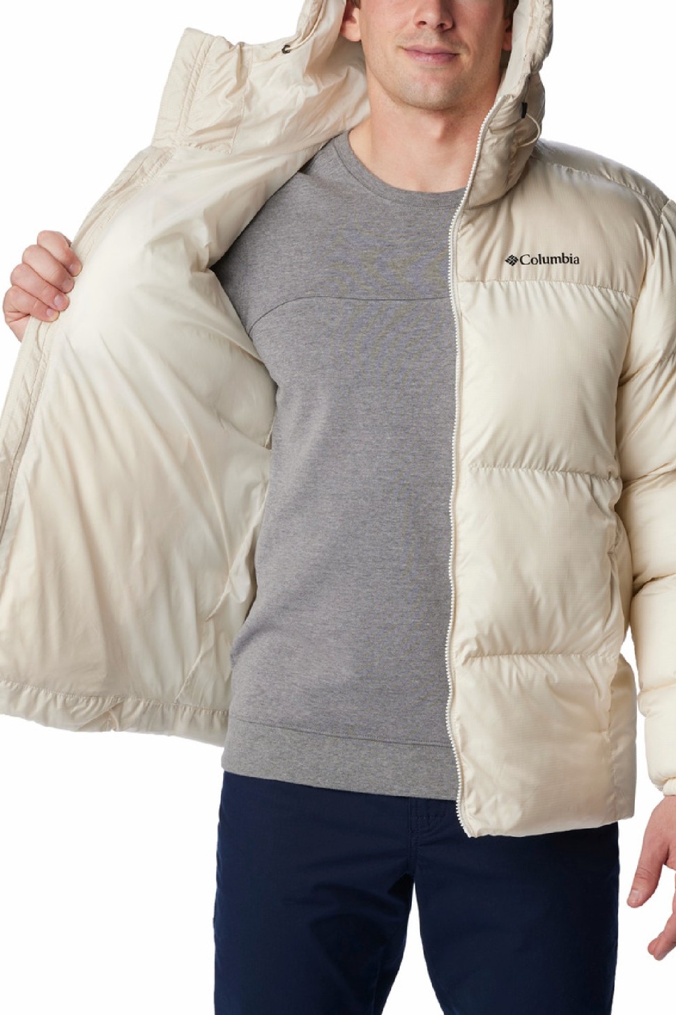 Куртка чоловіча Columbia Puffect™ Hooded Jacket бежева 2008414-191 — фото 4
