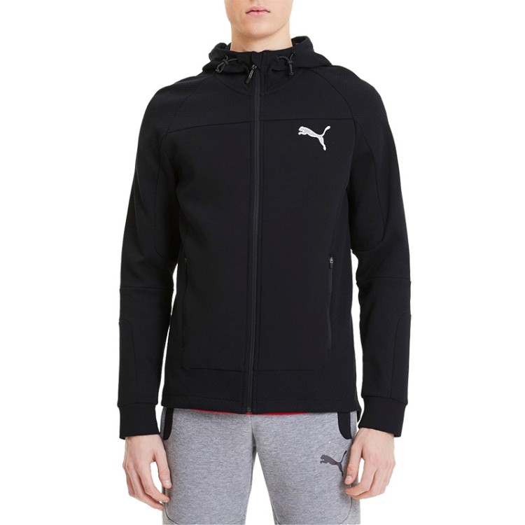 Толстовка мужская Puma EVOSTRIPE Hooded Jacket черная 58148601 изображение 3