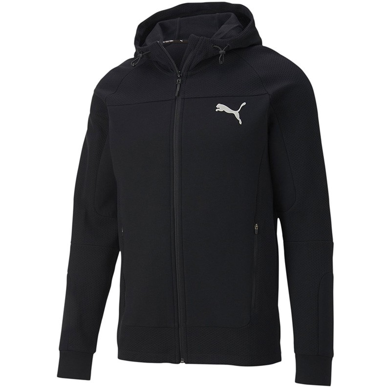 Толстовка мужская Puma EVOSTRIPE Hooded Jacket черная 58148601 изображение 1
