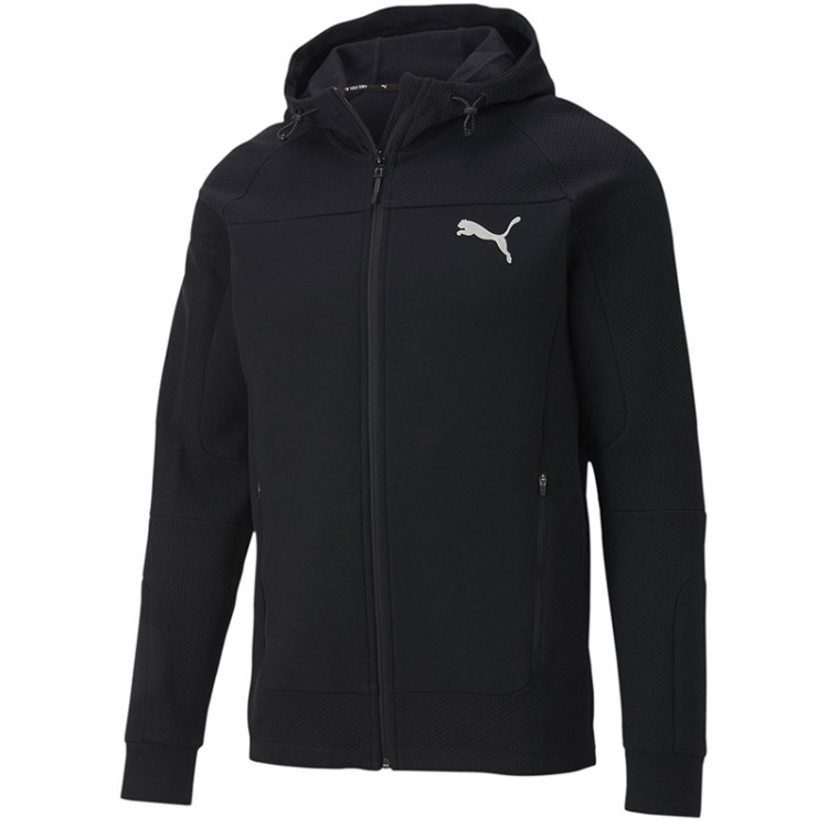 Толстовка мужская Puma EVOSTRIPE Hooded Jacket черная 58148601 изображение 1