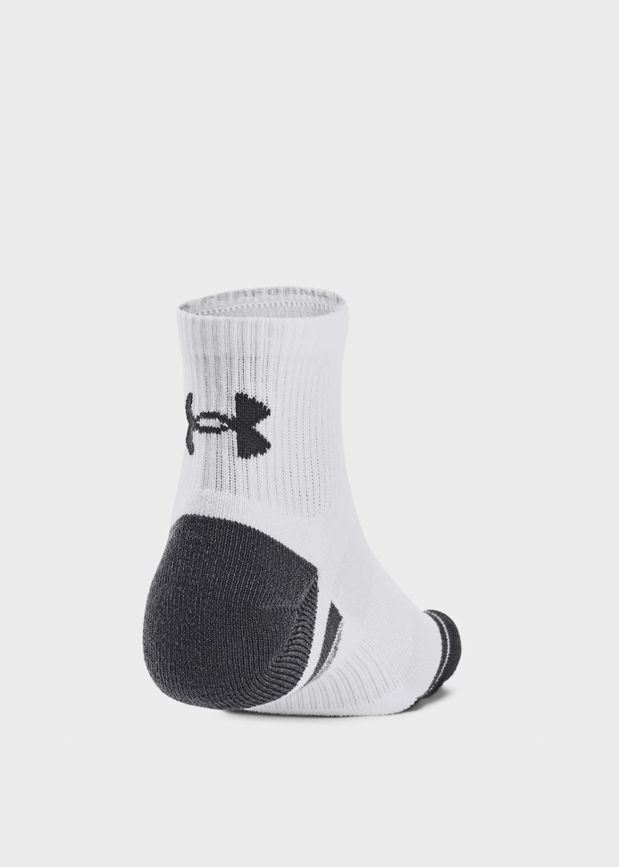 Носки  Under Armour UA Performance Cotton 3p Qtr белые 1379528-100 изображение 4