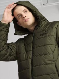 Куртка чоловіча Puma ESS Hooded Padded Jacket оливкова 84893870 изображение 7