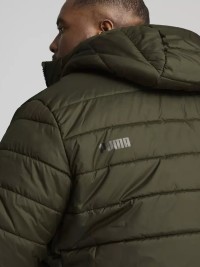 Куртка чоловіча Puma ESS Hooded Padded Jacket оливкова 84893870 изображение 8