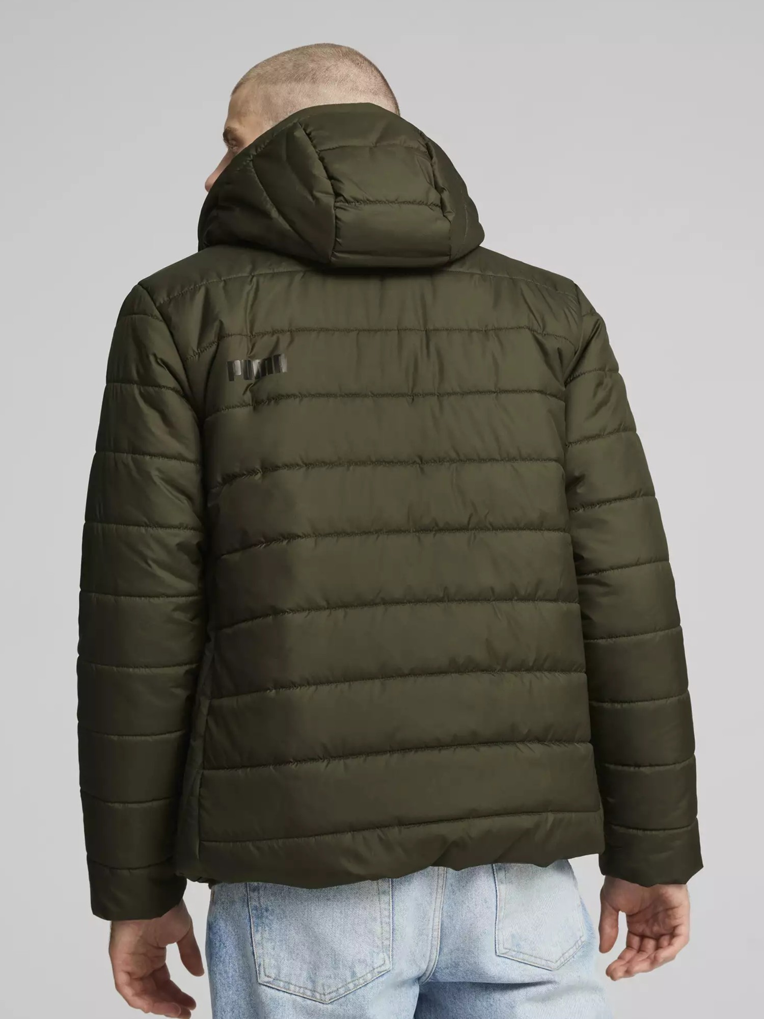 Куртка мужская Puma ESS Hooded Padded Jacket оливковая 84893870 изображение 6