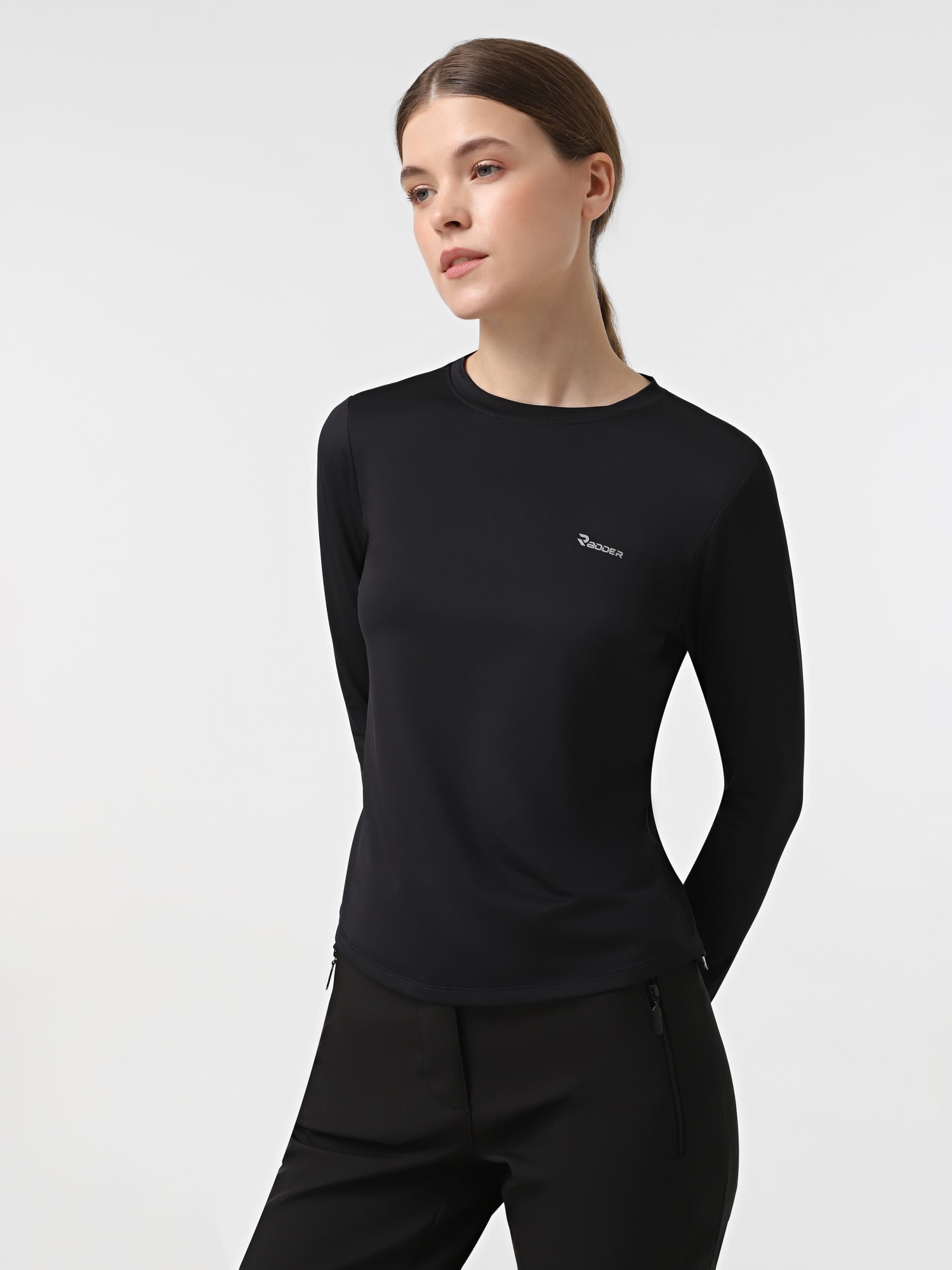 Футболка с длинным рукавом женская Radder Malury черная 152505-010 изображение 2