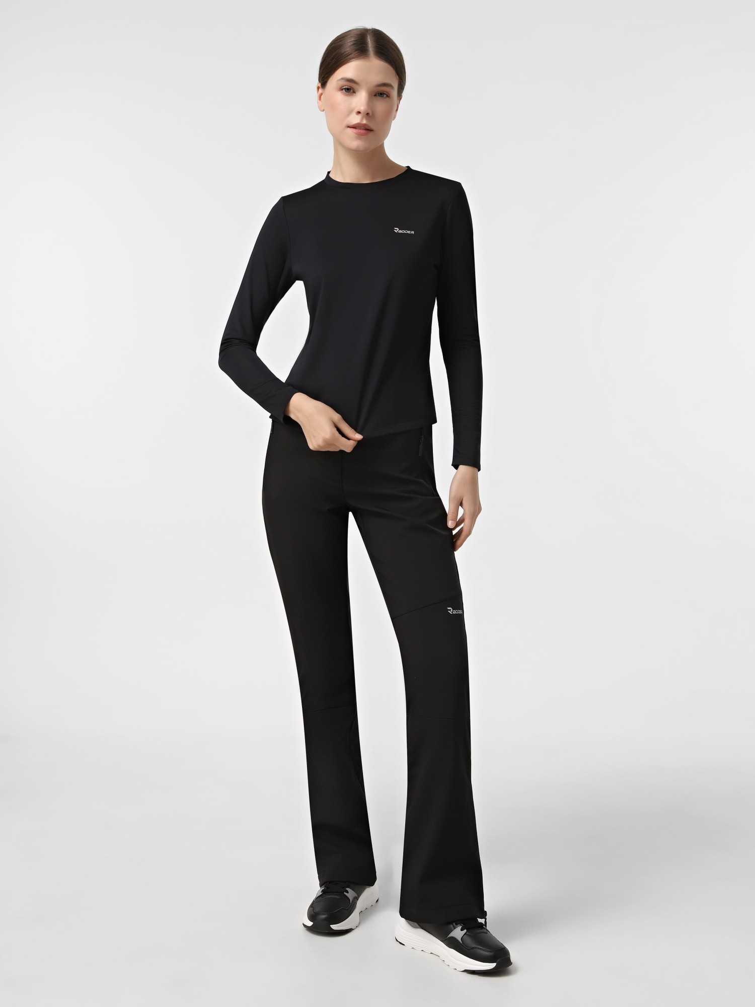 Футболка с длинным рукавом женская Radder Malury черная 152505-010 изображение 3