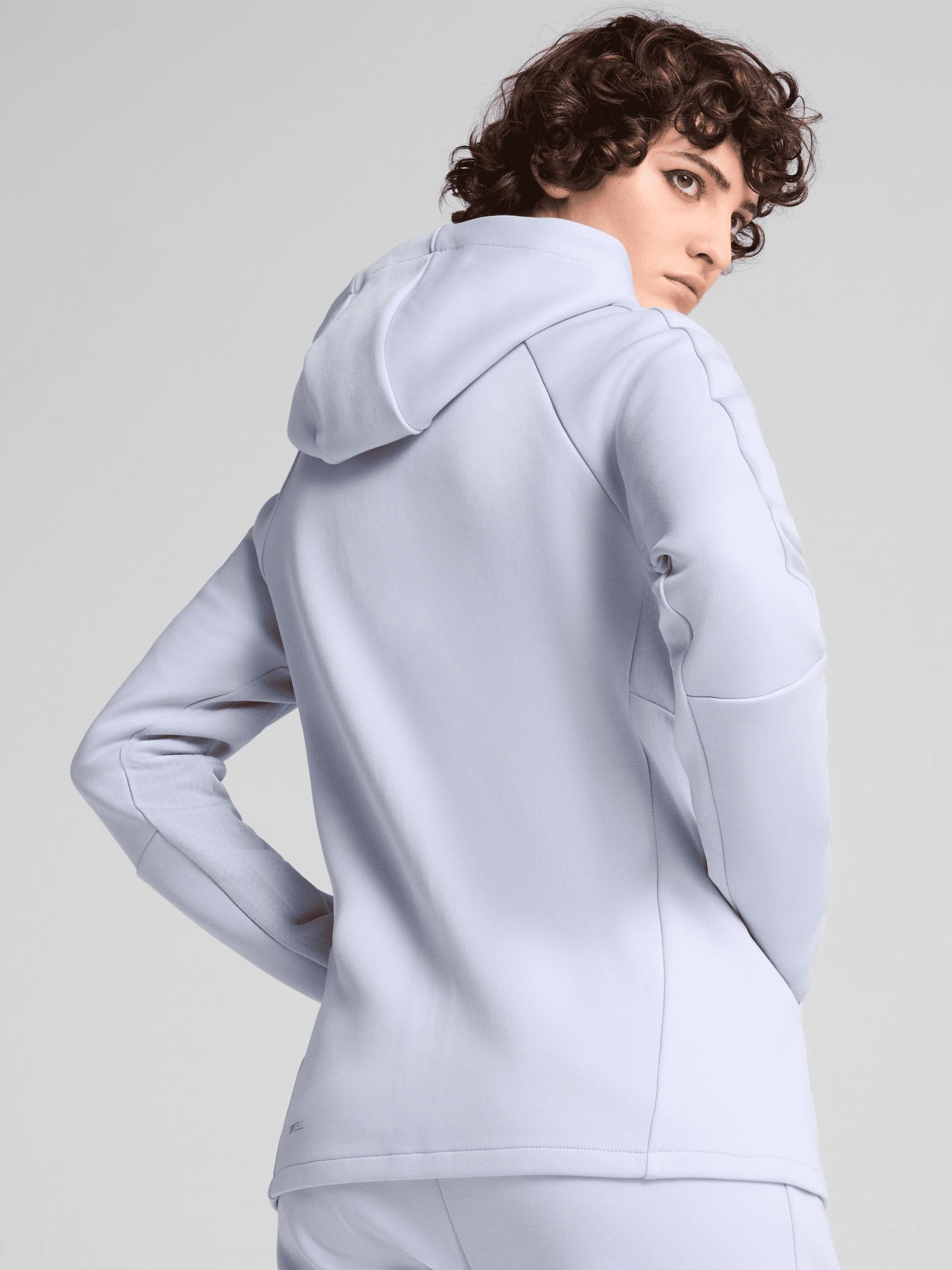 Толстовка жіноча Puma EVOSTRIPE Full-Zip Hoodie блакитна 68505047 изображение 3