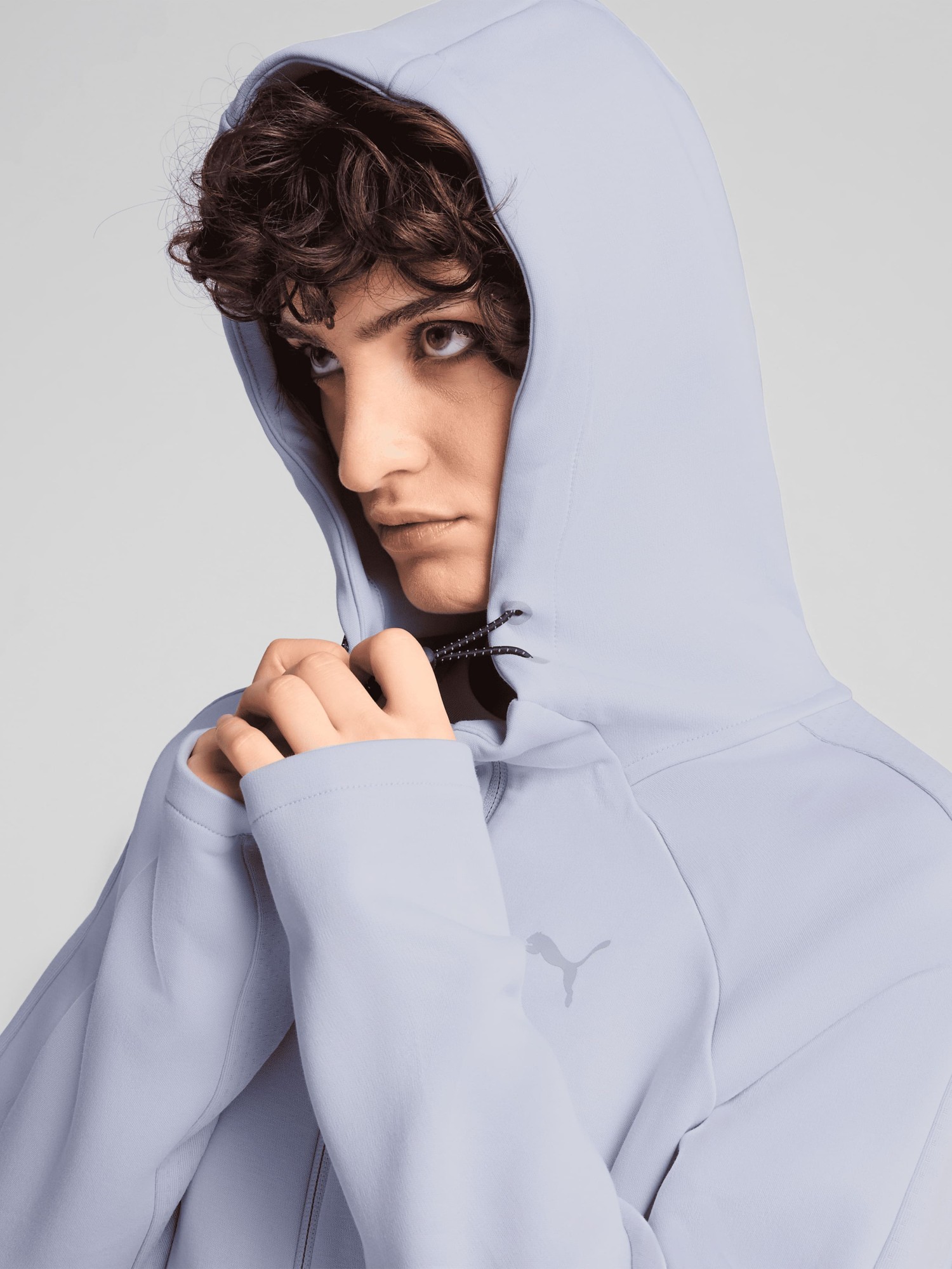 Толстовка жіноча Puma EVOSTRIPE Full-Zip Hoodie блакитна 68505047 изображение 4