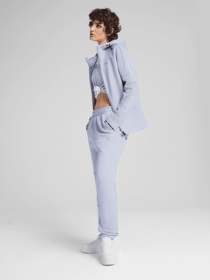 Толстовка жіноча Puma EVOSTRIPE Full-Zip Hoodie блакитна 68505047 изображение 6