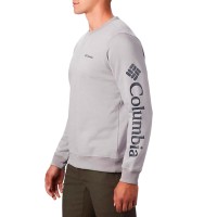 Толстовка мужская Columbia Logo Fleece Crew серая 1884931-023 изображение 2