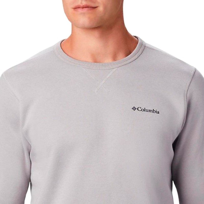 Толстовка мужская Columbia Logo Fleece Crew серая 1884931-023 — фото 3