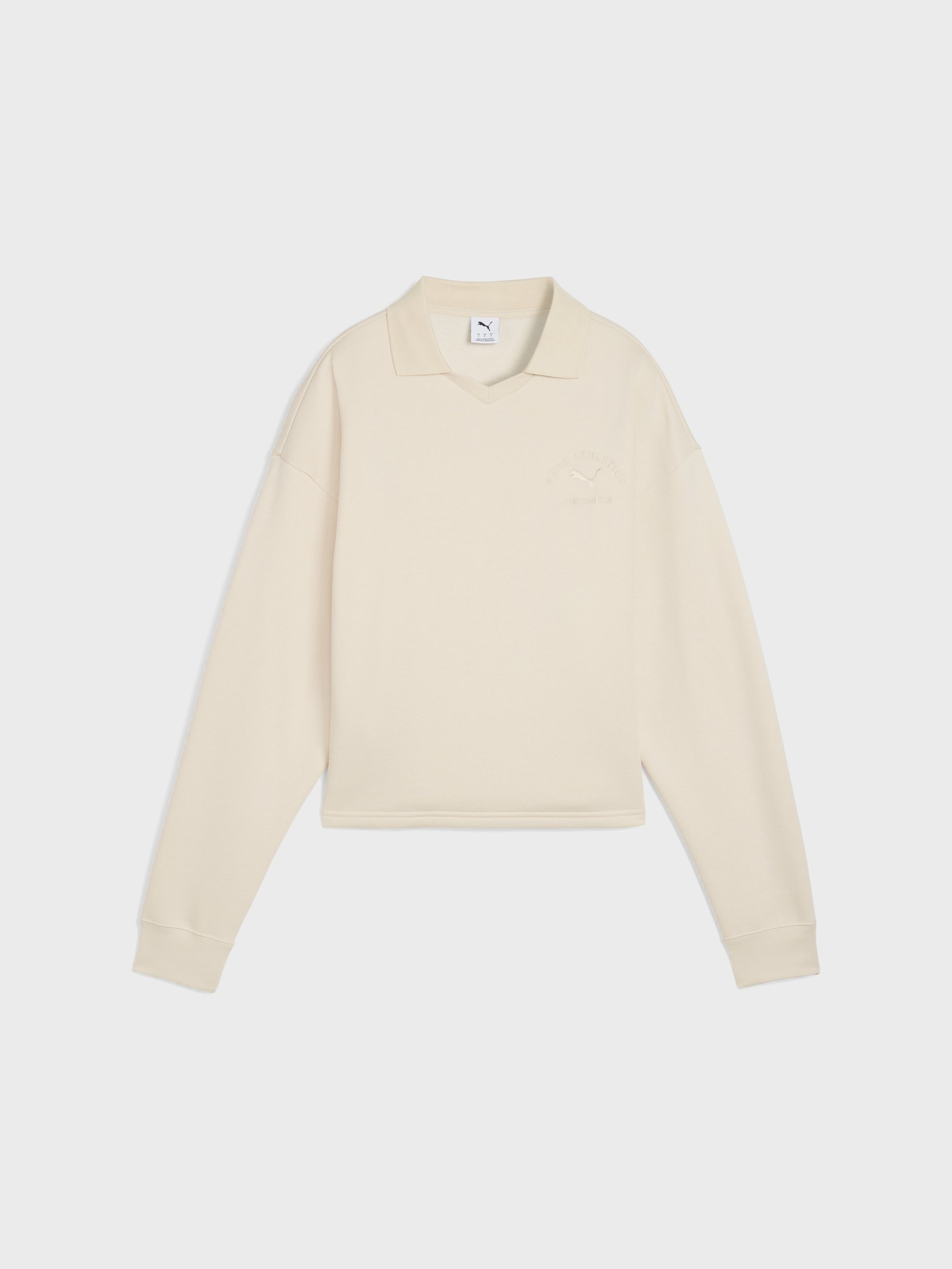 Толстовка женская Puma CLASS Comfort Short Polo Crew TR молочная 68813387 изображение 5