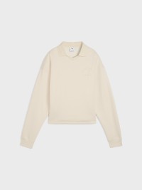 Толстовка женская Puma CLASS Comfort Polo Crew молочная 68813387 изображение 5