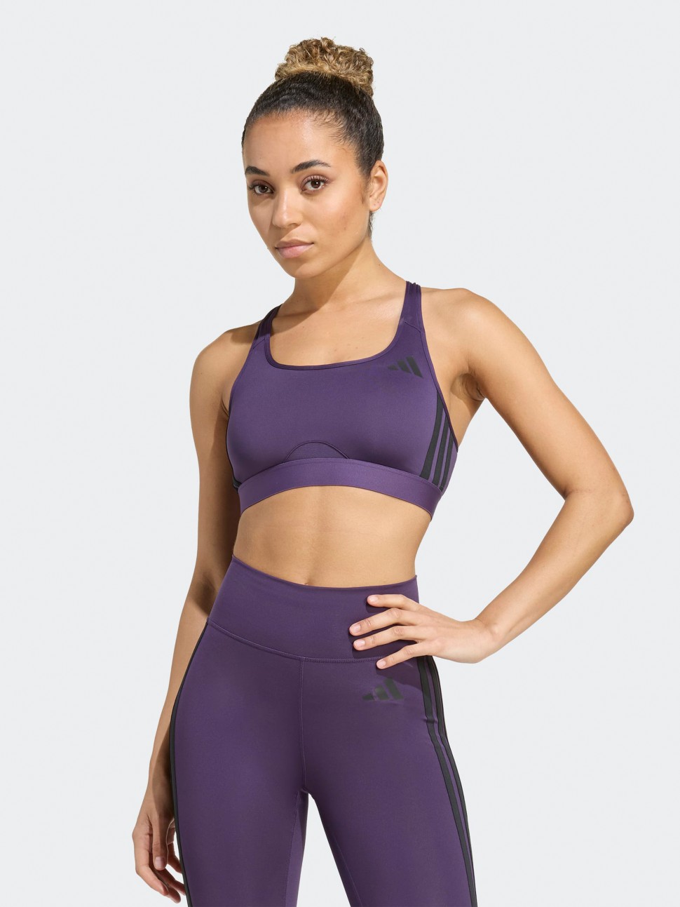Бра жіночий Adidas PWRCT MS 3S BRA фіолетовий JY2120 — фото 2