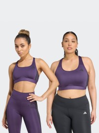 Бра жіночий Adidas PWRCT MS 3S BRA фіолетовий JY2120 изображение 7
