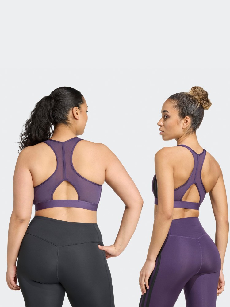 Бра жіночий Adidas PWRCT MS 3S BRA фіолетовий JY2120 изображение 8