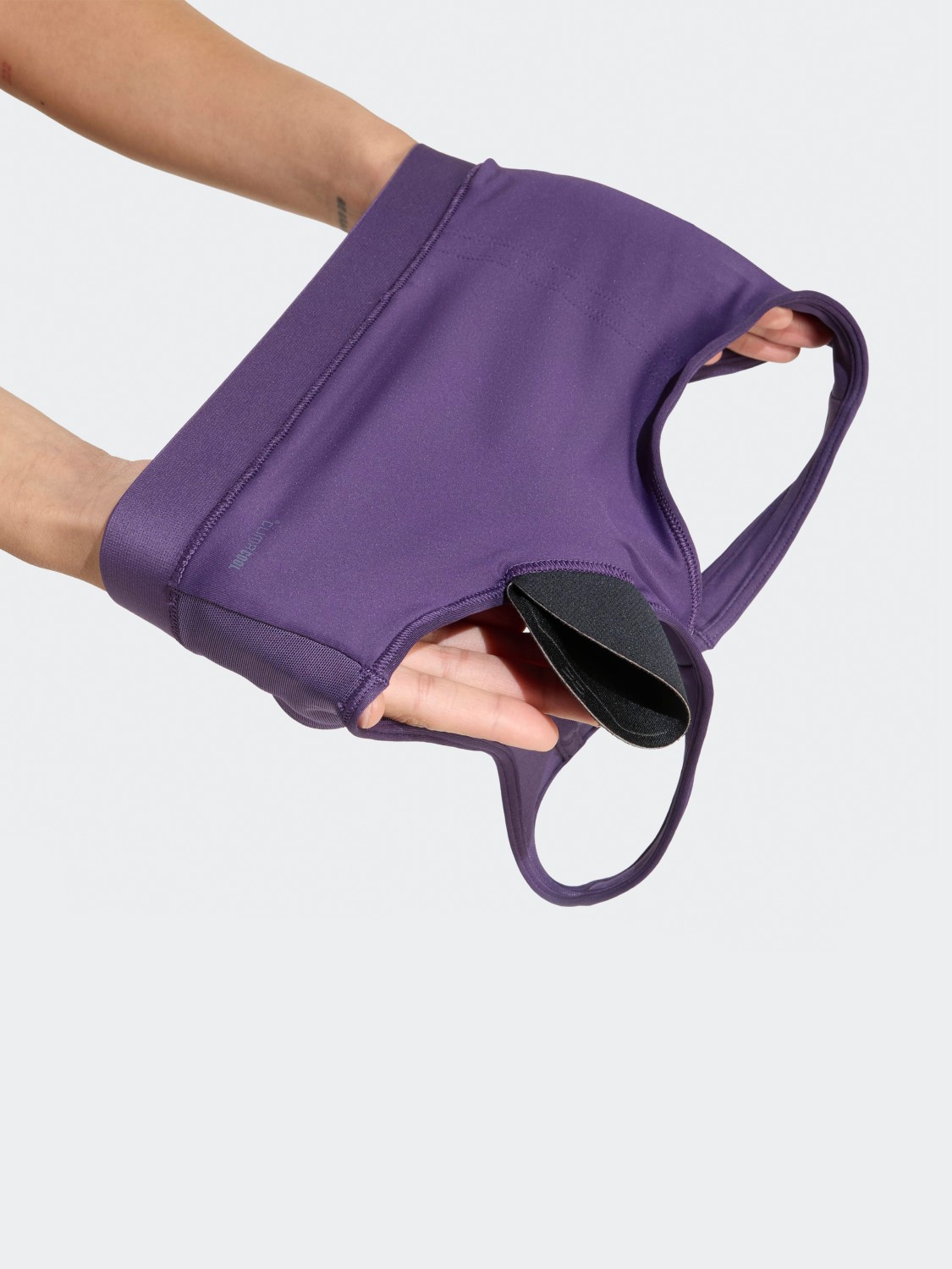 Бра женский Adidas PWRCT MS 3S BRA фиолетовый JY2120 изображение 9