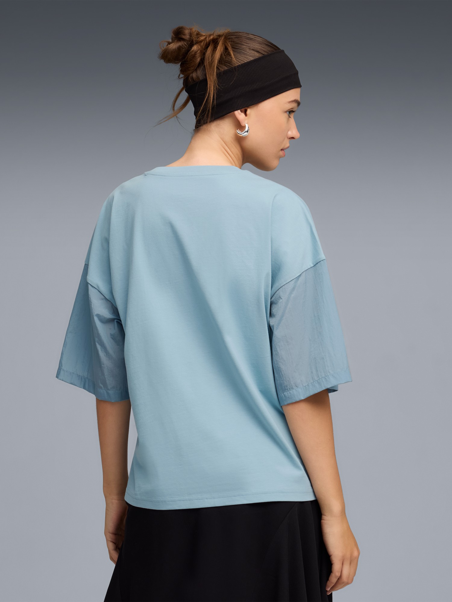 Футболка женская Puma HER Oversized Tee голубая 69188347 изображение 3