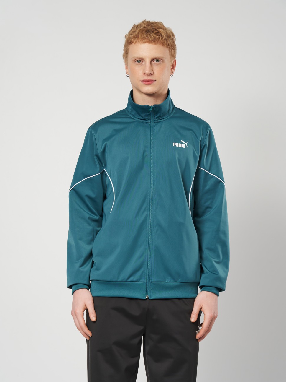 Костюм чоловічий Puma Poly Piping Suit зелений 69176541 — фото 4