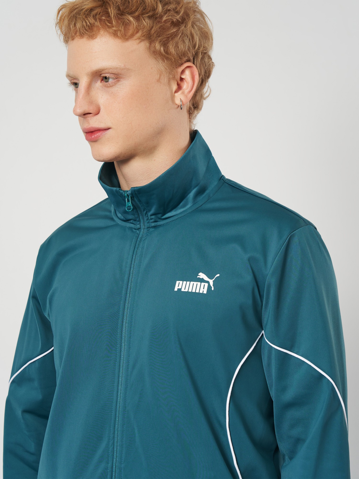 Костюм мужской Puma Poly Piping Suit зеленый 69176541 изображение 6