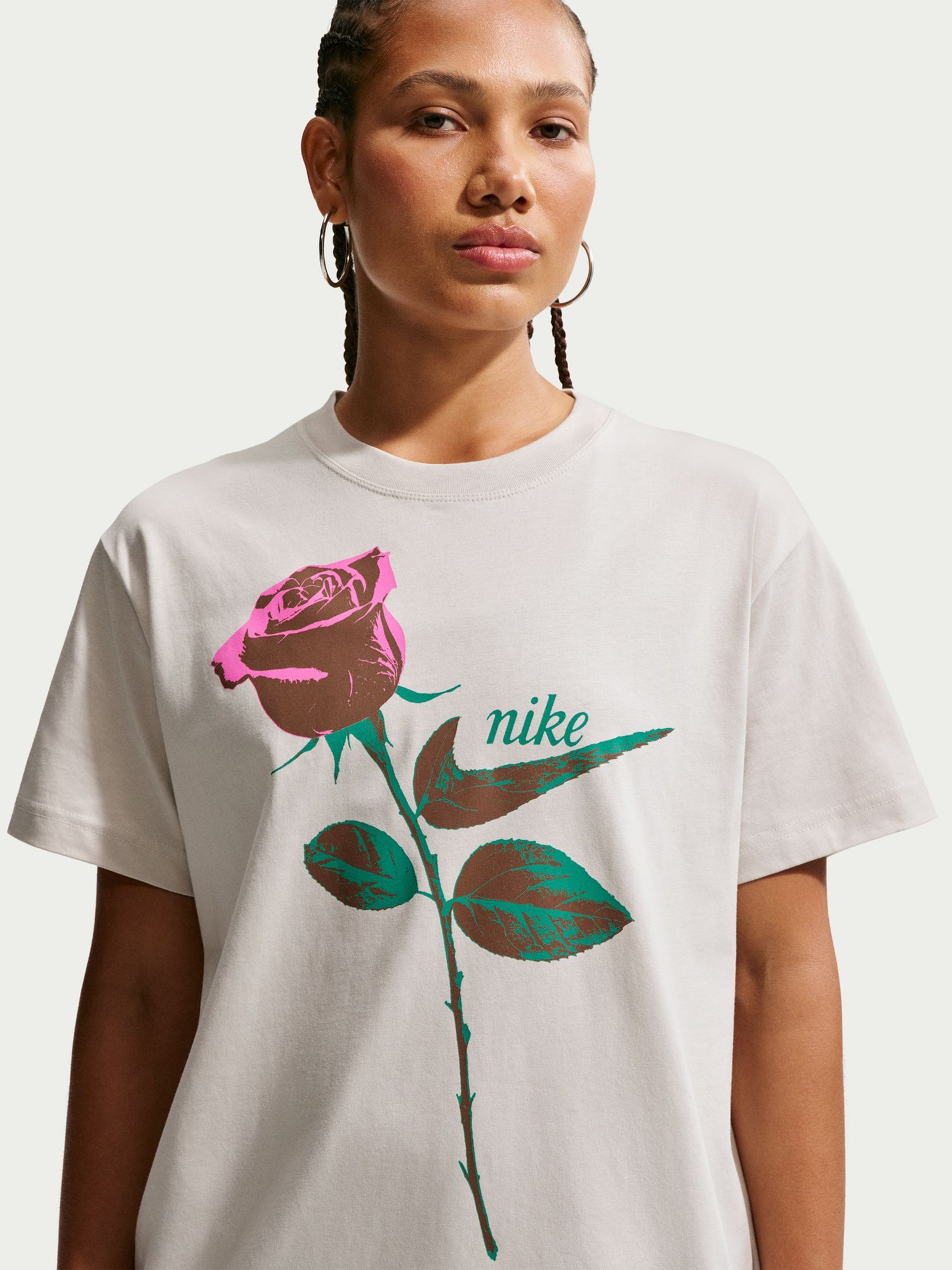 Футболка женская Nike W NSW CLASSIC ST2 TEE бежевая IR7826-072 изображение 4