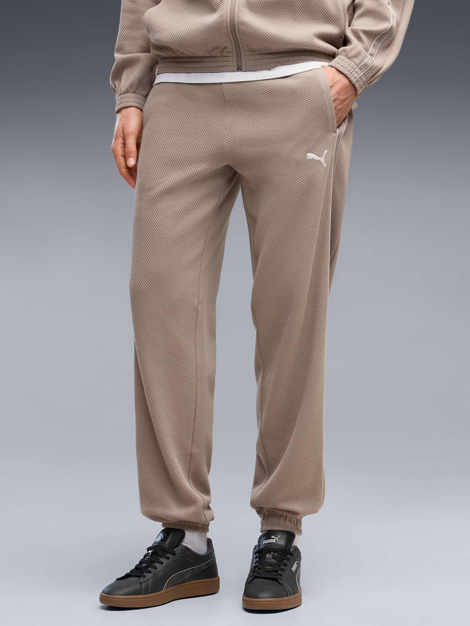 Брюки мужские Puma CLASS Material Sweatpants cl бежевые 69430081 изображение 2