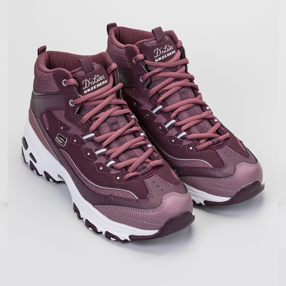 Черевики жіночі Skechers D'lites бордові 66666244 BURG — фото 4